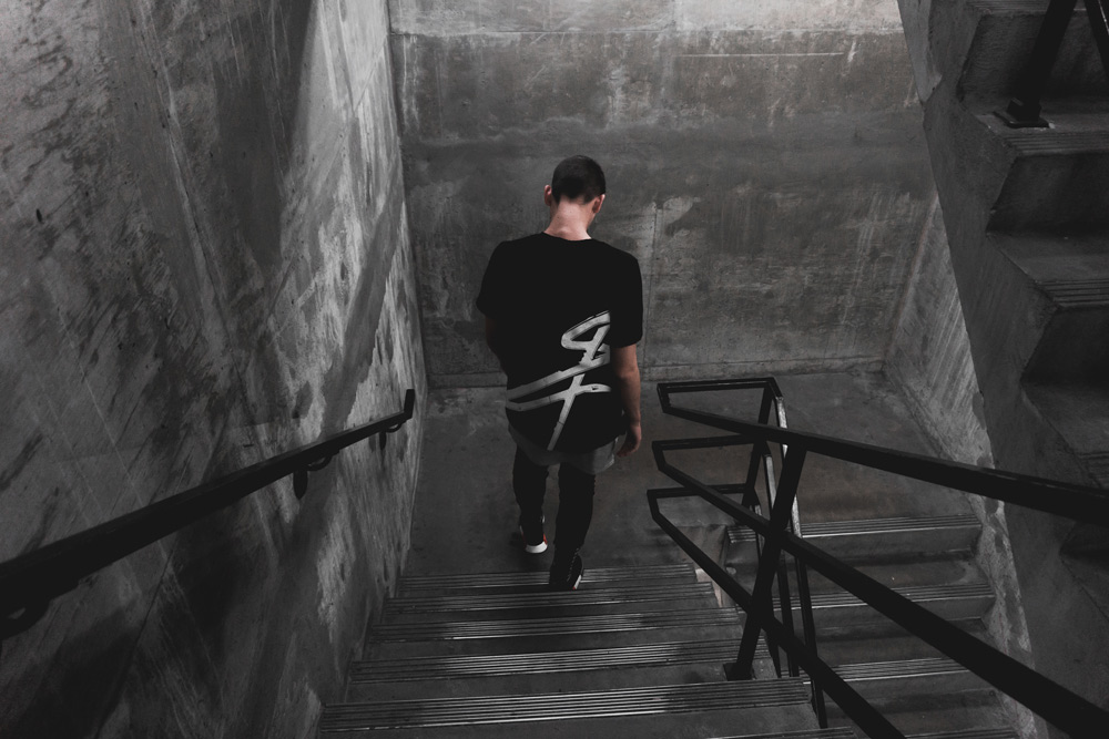 Boy in the stairs